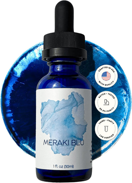 Meraki Blu USP Grade Methylene Blue Solution, 1% Formula, 30 mL