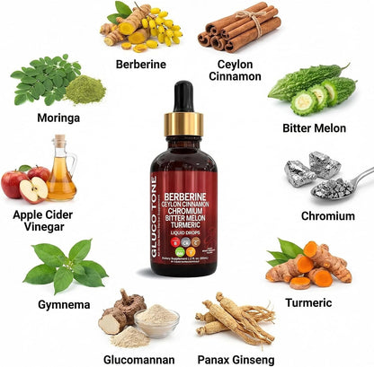Nine botanicals including moringa, gymnema, turmeric, ginseng and glucomannan