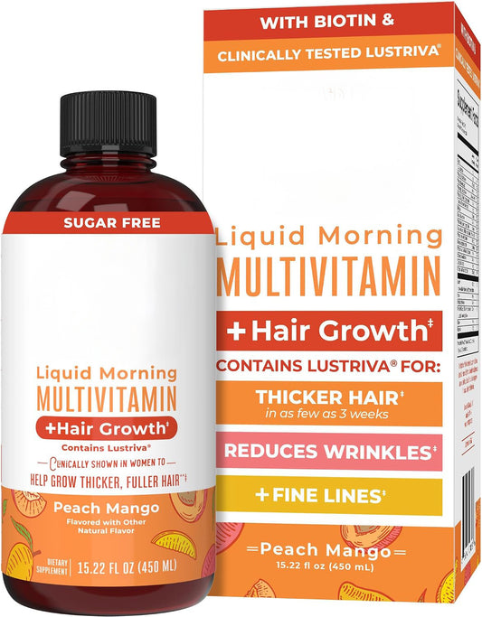 MARYRUTH'S Liquid Multivitamin + Hair Growth, Clinically Thicker Hair, 15oz