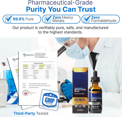 Purity verification graphic for the methylene blue solution