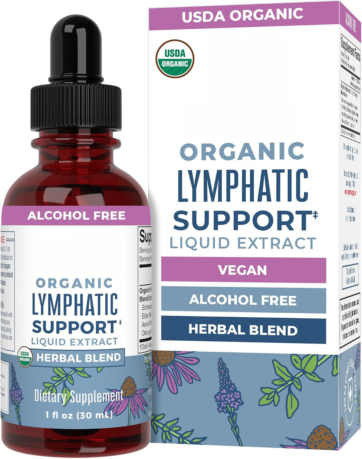 MARYRUTH'S Organic Lymphatic Support Liquid Drops, Herbal Blend, Non-GMO