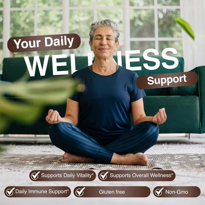 Woman meditating for daily wellness support