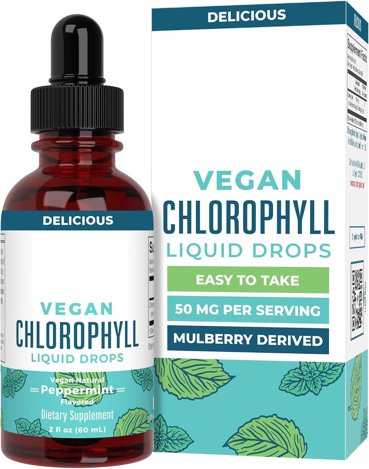 MaryRuth's Chlorophyll Liquid Drops, Delicious Minty Flavor, Vegan, 2 Fl Oz