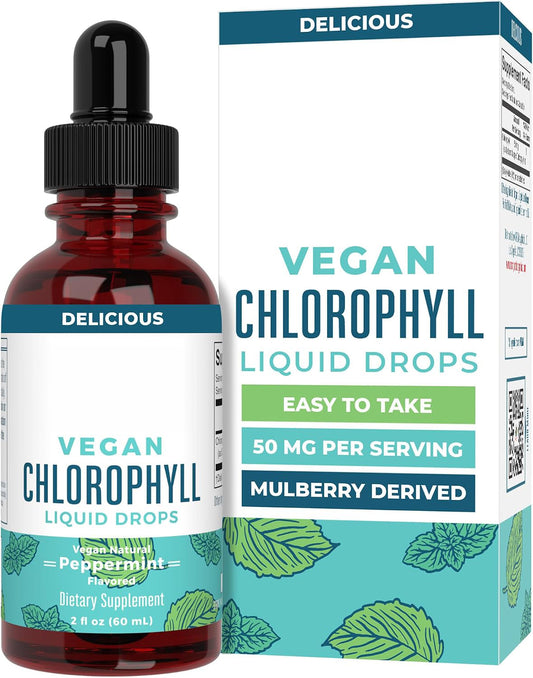 MaryRuth's Chlorophyll Liquid Drops, Delicious Minty Flavor, Vegan, 2 Fl Oz