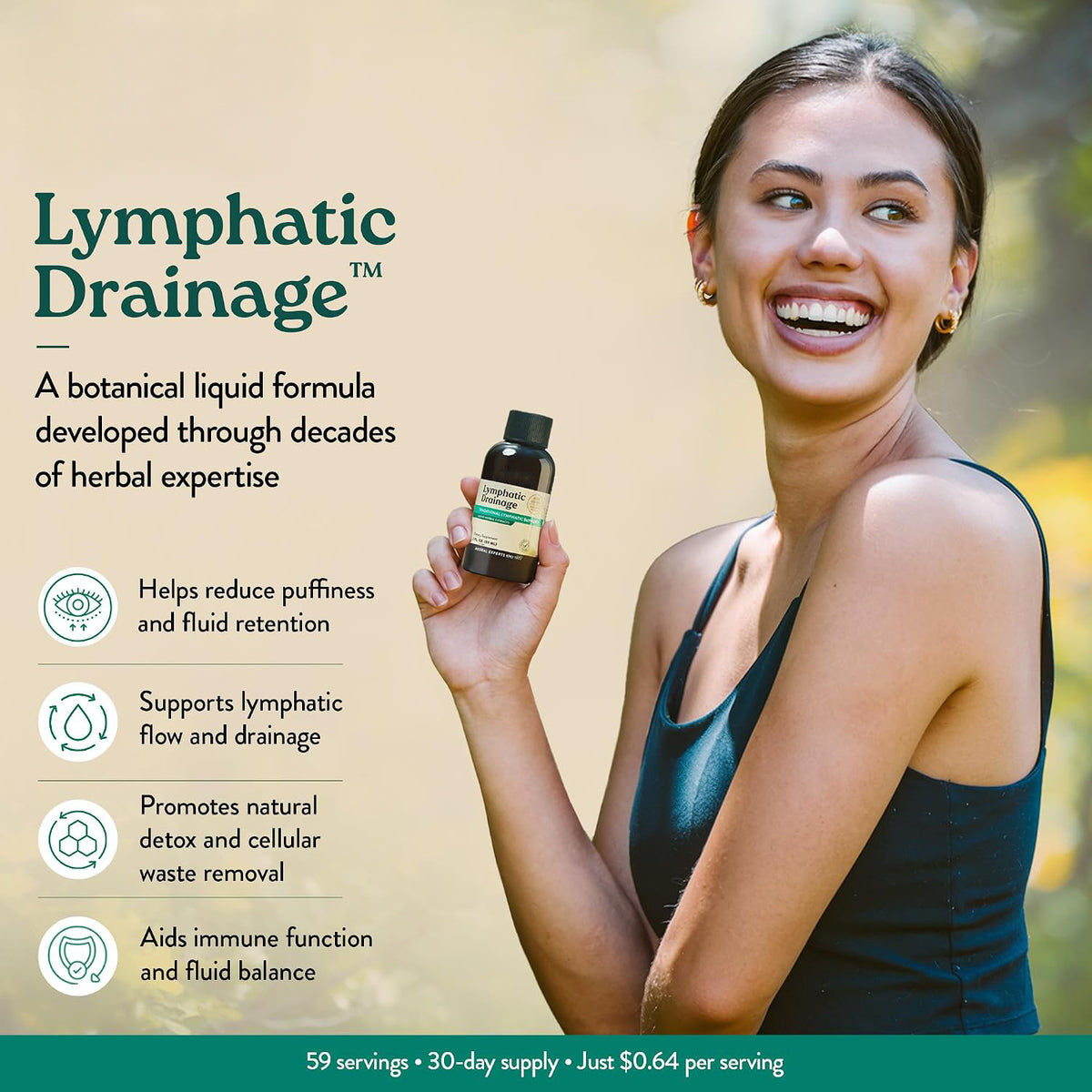 Nature's Sunshine Lymphatic Drainage Drops with Cleavers Extract - 60 Serv.