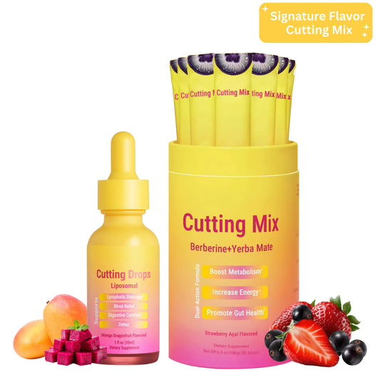 【Leefar Cutting Bundle】Leefar Cutting Mix| Strawberry Açaí Flavor*1+Leefar Cutting Drops| Mango Dragonfruit Flavor *1