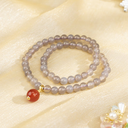 Smoky Agate Double-Wrap Bracelet — Grounded Style & Protective Energy