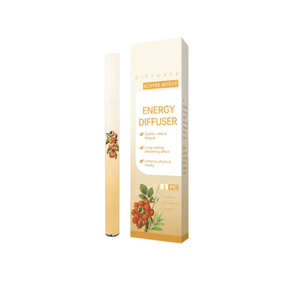 Coffee boost energy diffuser pen and carton