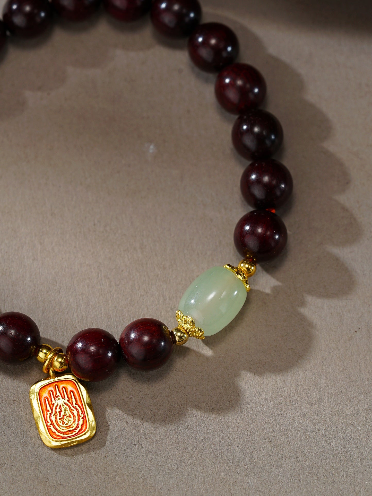 VerdantStrand Blood Sandalwood & Aventurine Amulet Bracelet