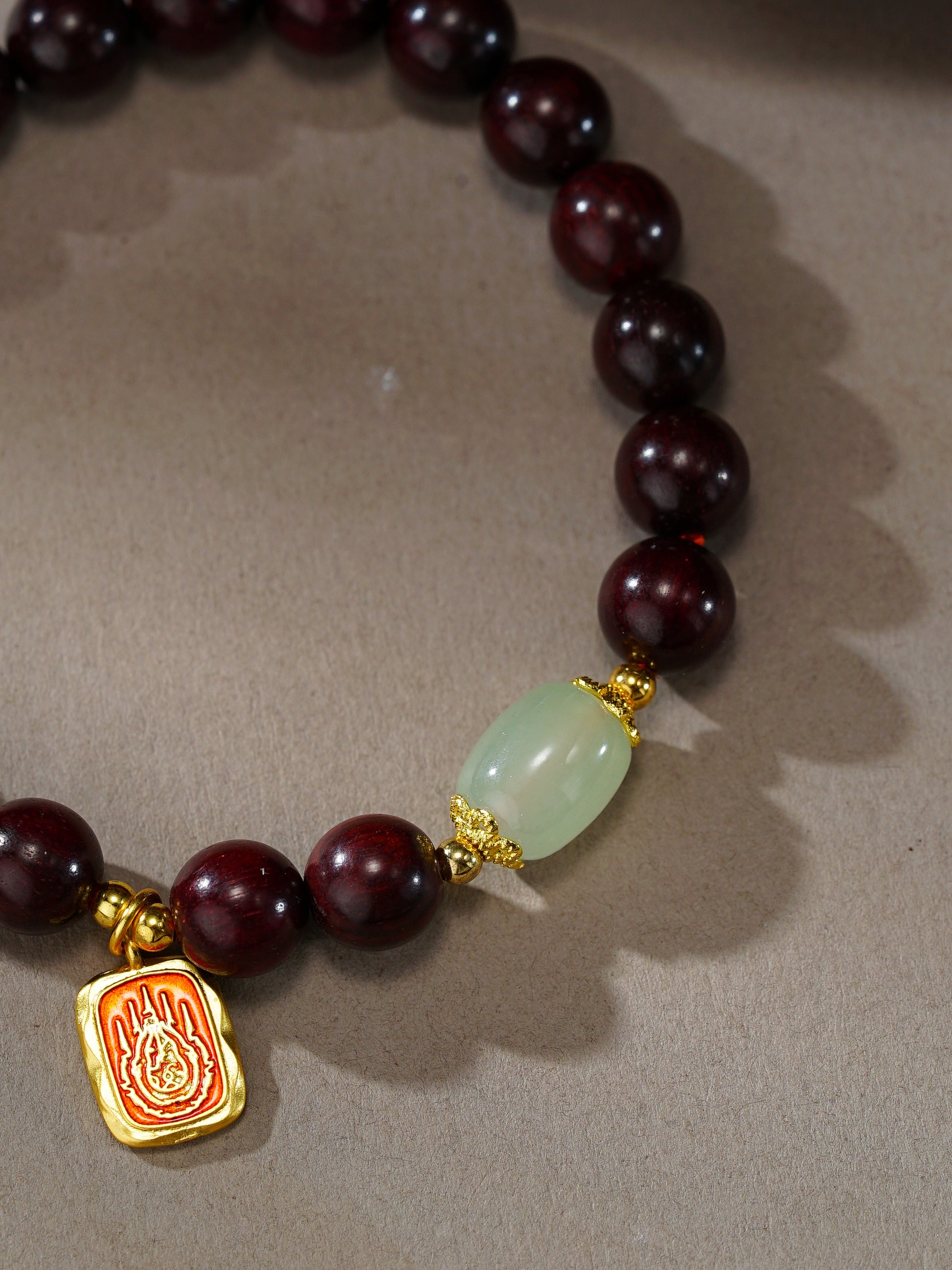 VerdantStrand Blood Sandalwood & Aventurine Amulet Bracelet