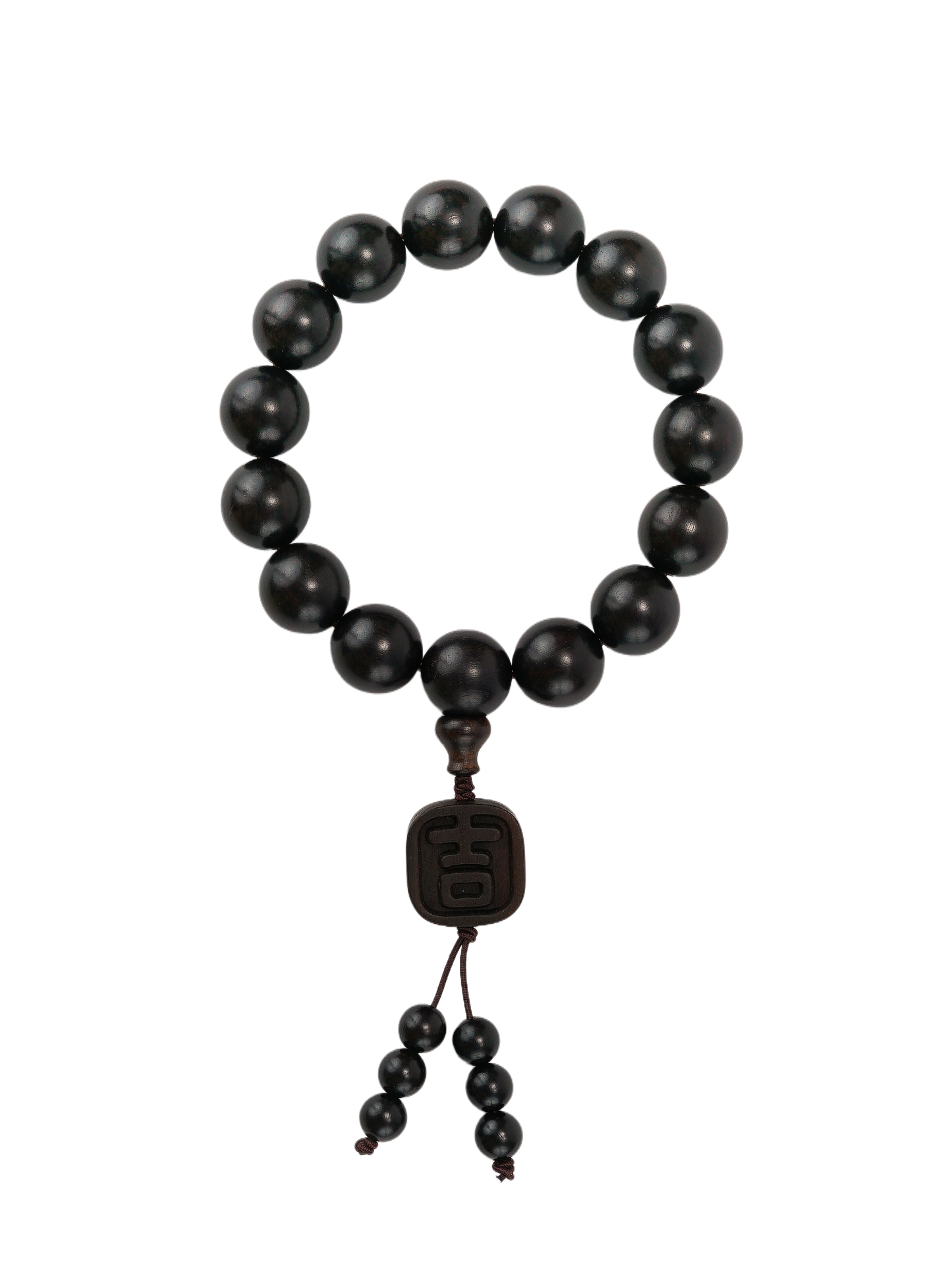 VerdantStrand Ebony Wood & "Ji" Amulet Bracelet