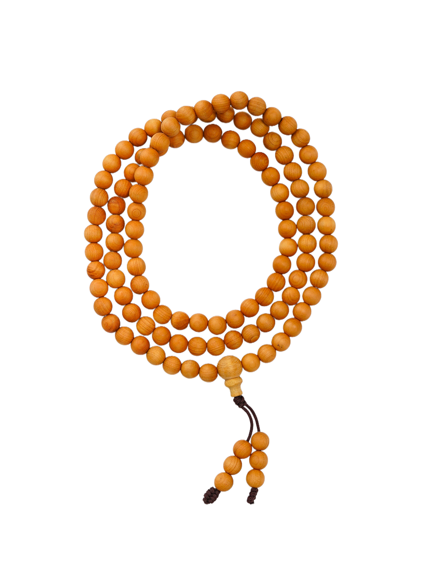 VerdantStrand Cypress Wood Mini 108-Bead Mala Bracelet(0.6cm)