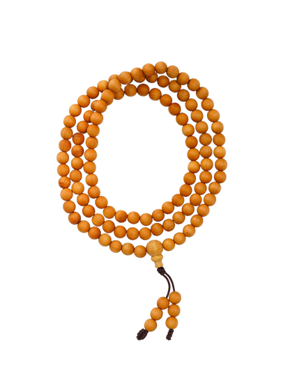 VerdantStrand Cypress Wood Mini 108-Bead Mala Bracelet(0.6cm)