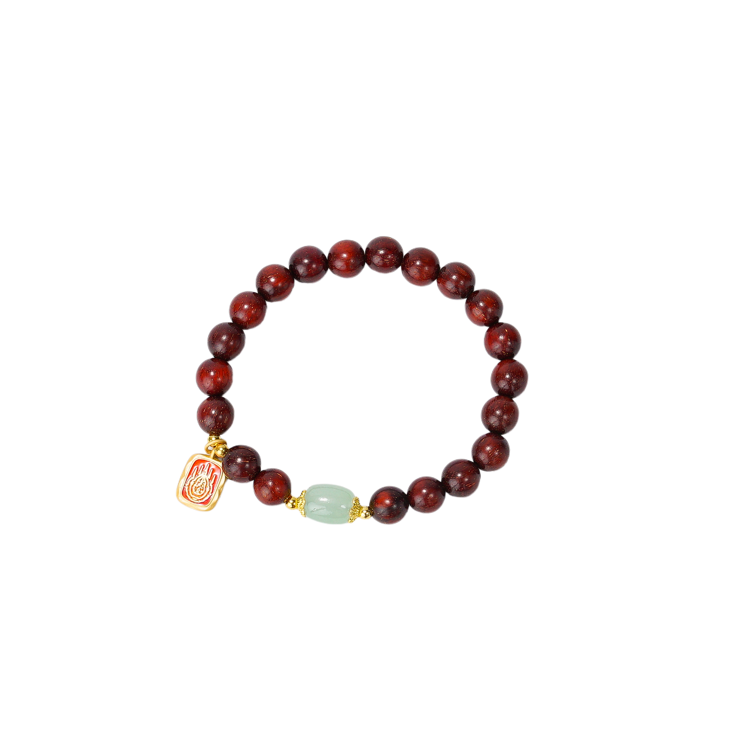 VerdantStrand Blood Sandalwood & Aventurine Amulet Bracelet