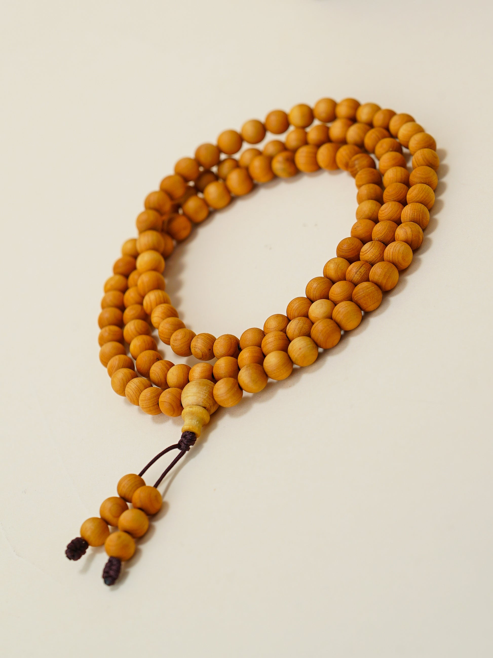 VerdantStrand Cypress Wood 108-Bead Mala Bracelet
