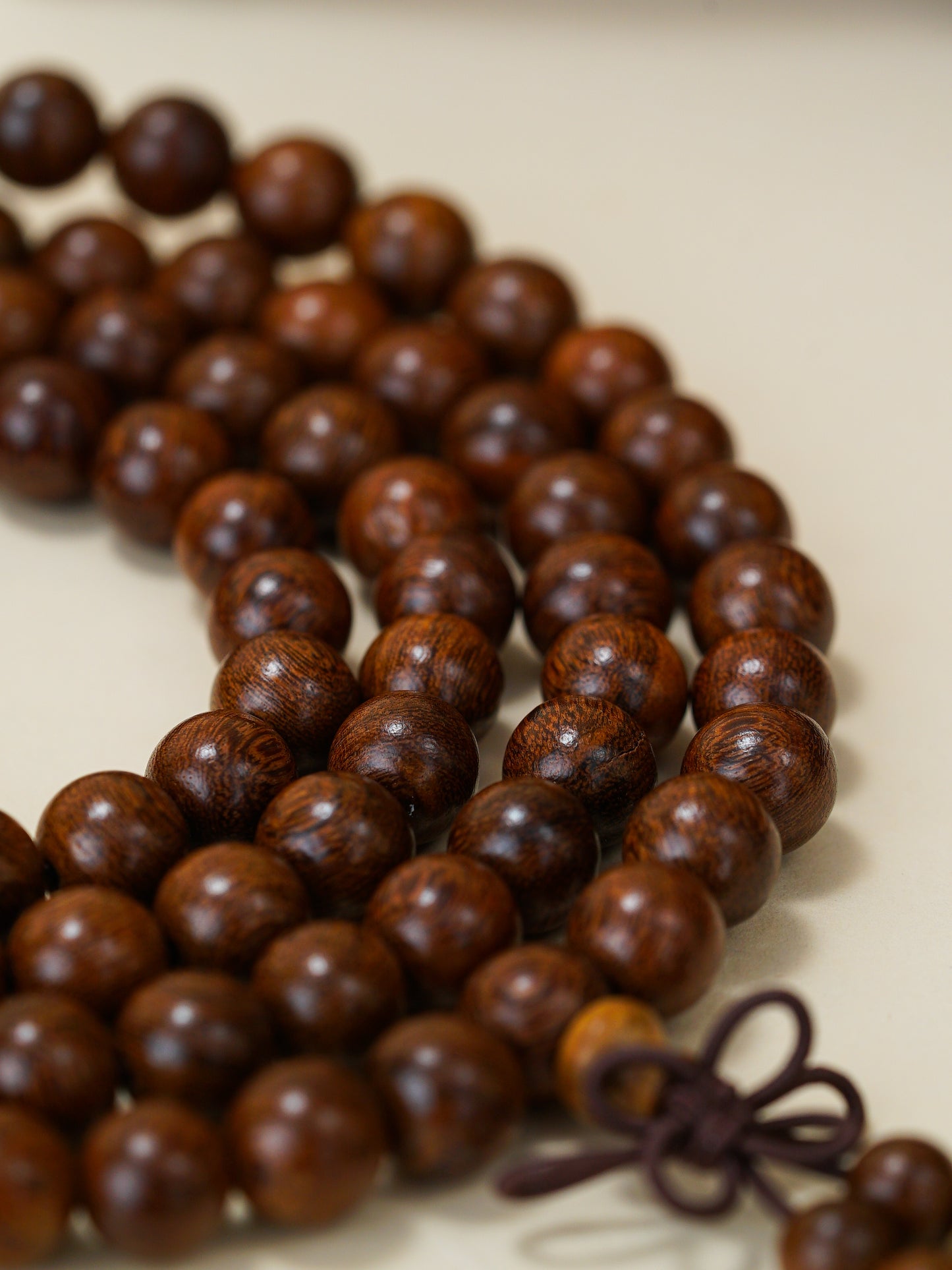 VerdantStrand Golden Sandalwood 108-Bead Mala Bracelet