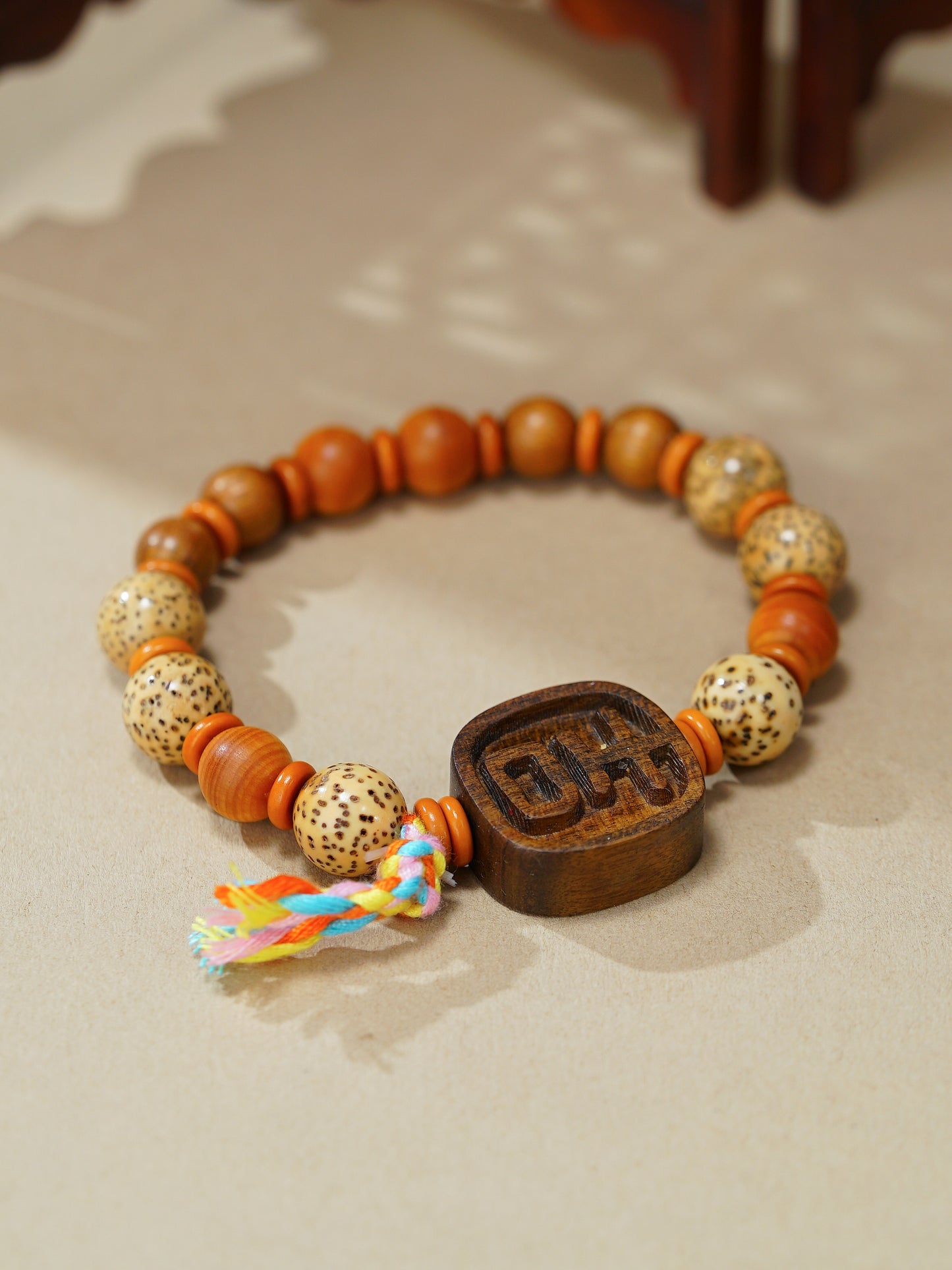 VerdantStrand Cypress Wood & Bodhi Seed "Ji" Amulet Bracelet