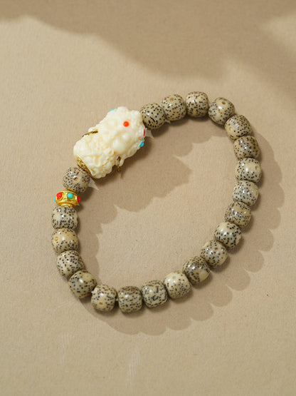 VerdantStrand Bodhi Seed & Tara Amulet Bracelet