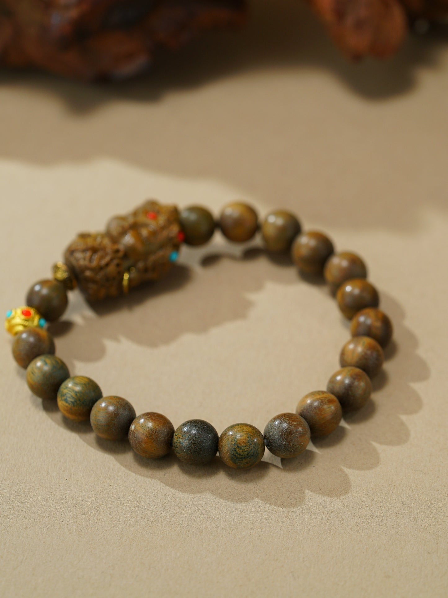 VerdantStrand Green Sandalwood & Tara Amulet Bracelet