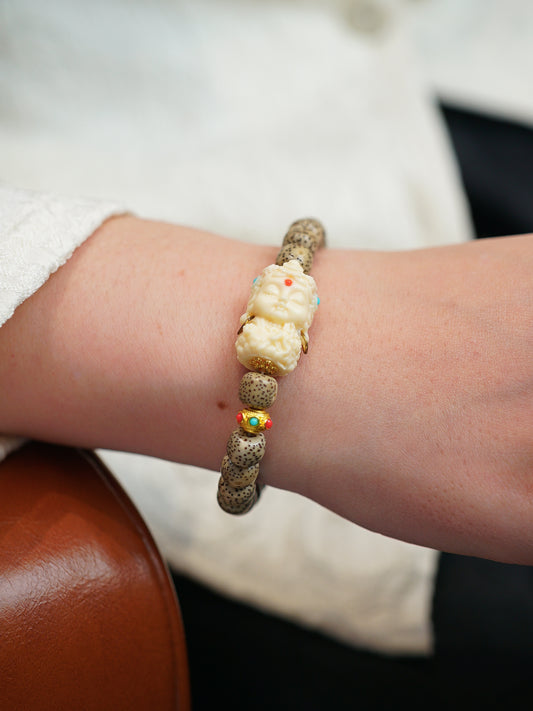 VerdantStrand Bodhi Seed & Tara Amulet Bracelet