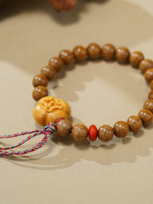 VerdantStrand Liudao Wood & Persimmon Amulet Bracelet