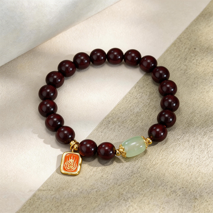 VerdantStrand Blood Sandalwood & Aventurine Amulet Bracelet
