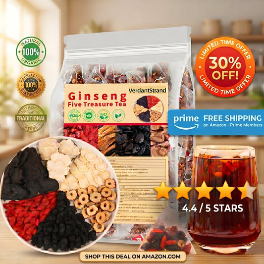 Kidney Tea Formula Ginseng Six Treasure Tea,Now 30% Off on Amazon,(1 Pack/25 Bags)