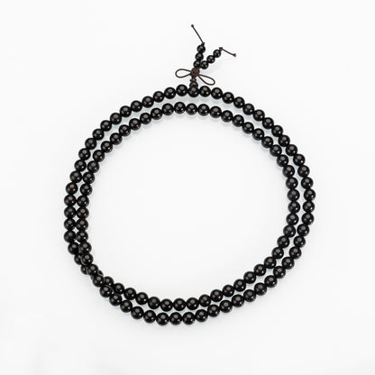 Zitan Rosewood 108 Bead Mala: Handcrafted Prayer Beads