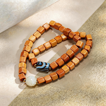 VerdantStrand Barbie Sandalwood & Bodhi Seed Double-Strand Bracelet