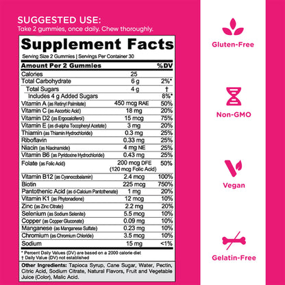 Goli Women's Complete Multivitamin Vegan Gummies, 60 Count