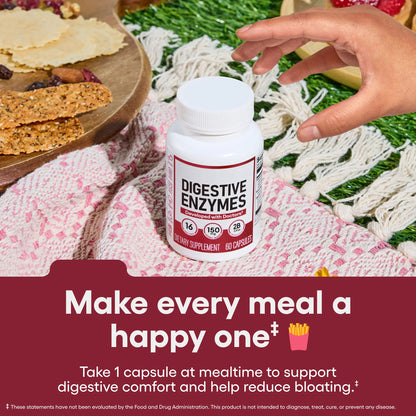 Physician's Choice Digestive Enzymes - Bloating & Mealtime Discomfort Support with Probiotics + Prebiotics for Digestion & Gut Health