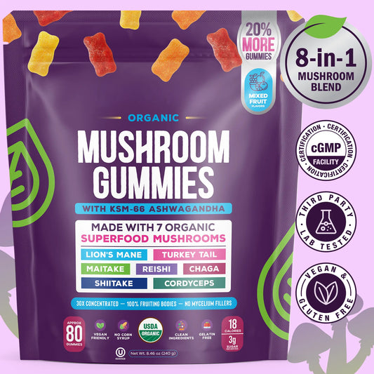 Mushroom Gummies with Ashwagandha KSM-66