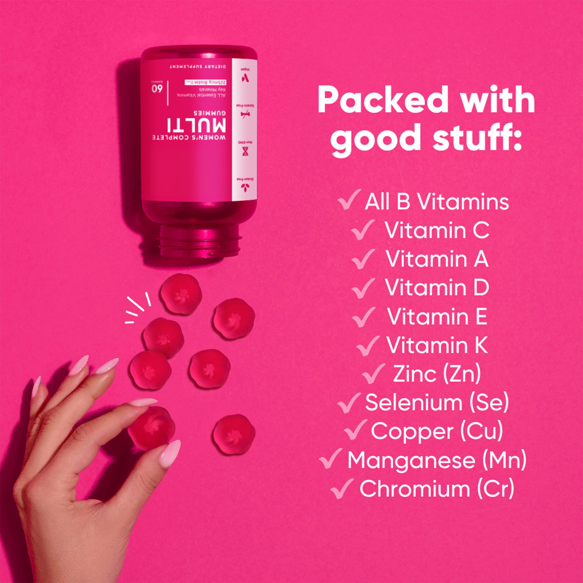 Goli Women's Complete Multivitamin Vegan Gummies, 60 Count