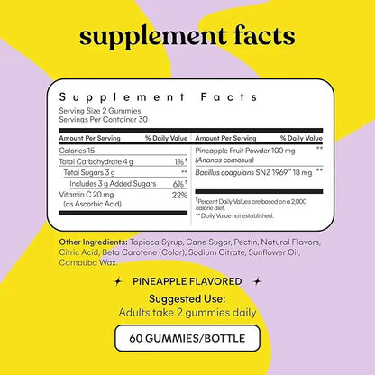 Lemme Purr Gummies - Vaginal Probiotic for Women - Balanced pH, Healthy Odor, Yeast Balance & Flora Support - Tasty Pineapple (60 Count)