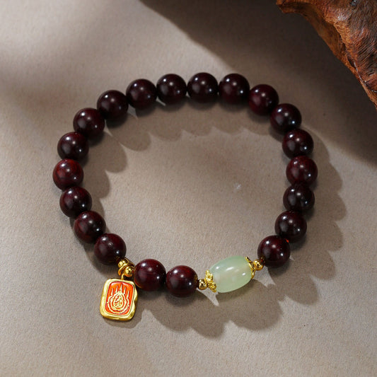 VerdantStrand Blood Sandalwood & Aventurine Amulet Bracelet