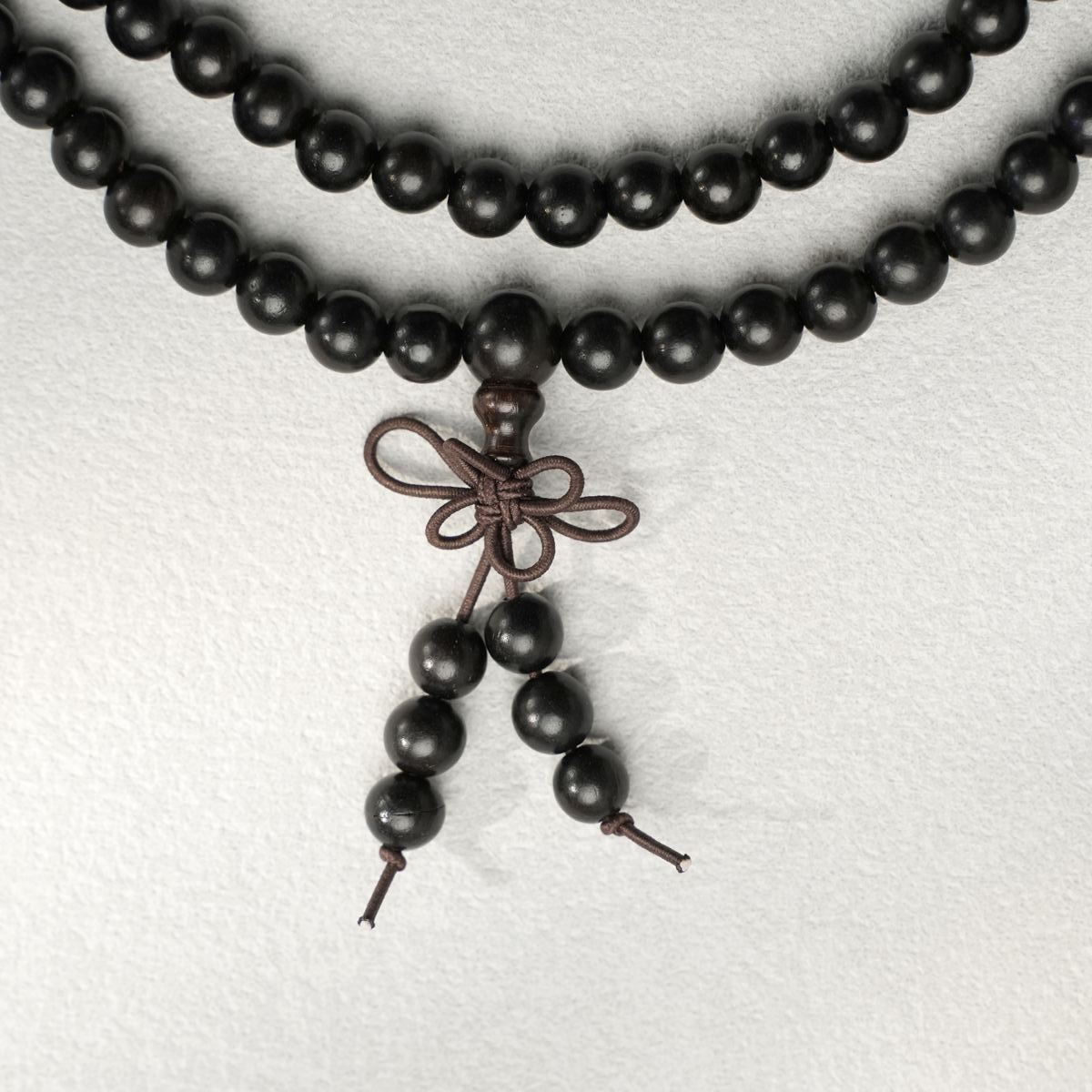 Zitan Rosewood 108 Bead Mala: Handcrafted Prayer Beads