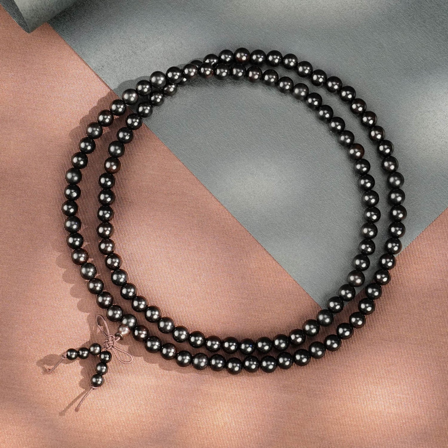 Zitan Rosewood 108 Bead Mala: Handcrafted Prayer Beads
