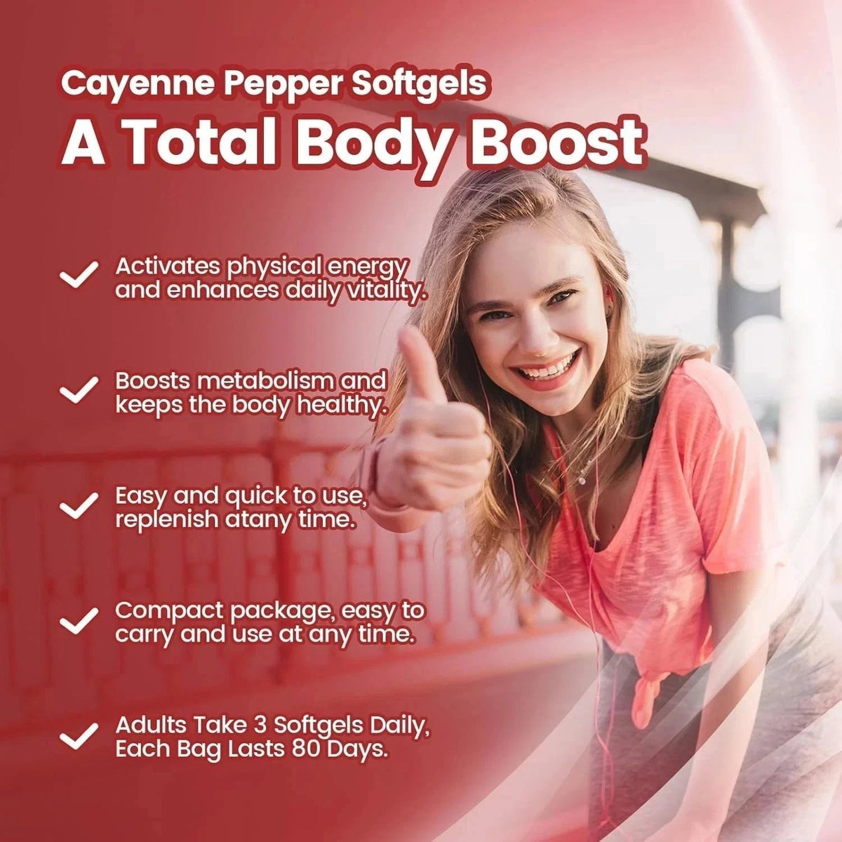 VivoNu Cayenne Pepper Softgels Supplement - 240 Capsules NEW FREE SHIP