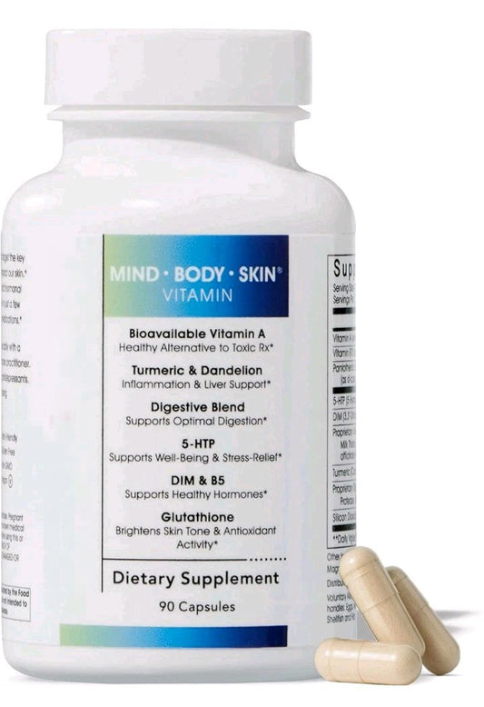 CLEARSTEM - MIND, BODY, SKIN Hormonal Acne Supplement 5-HTP Natural DIM 90 Count